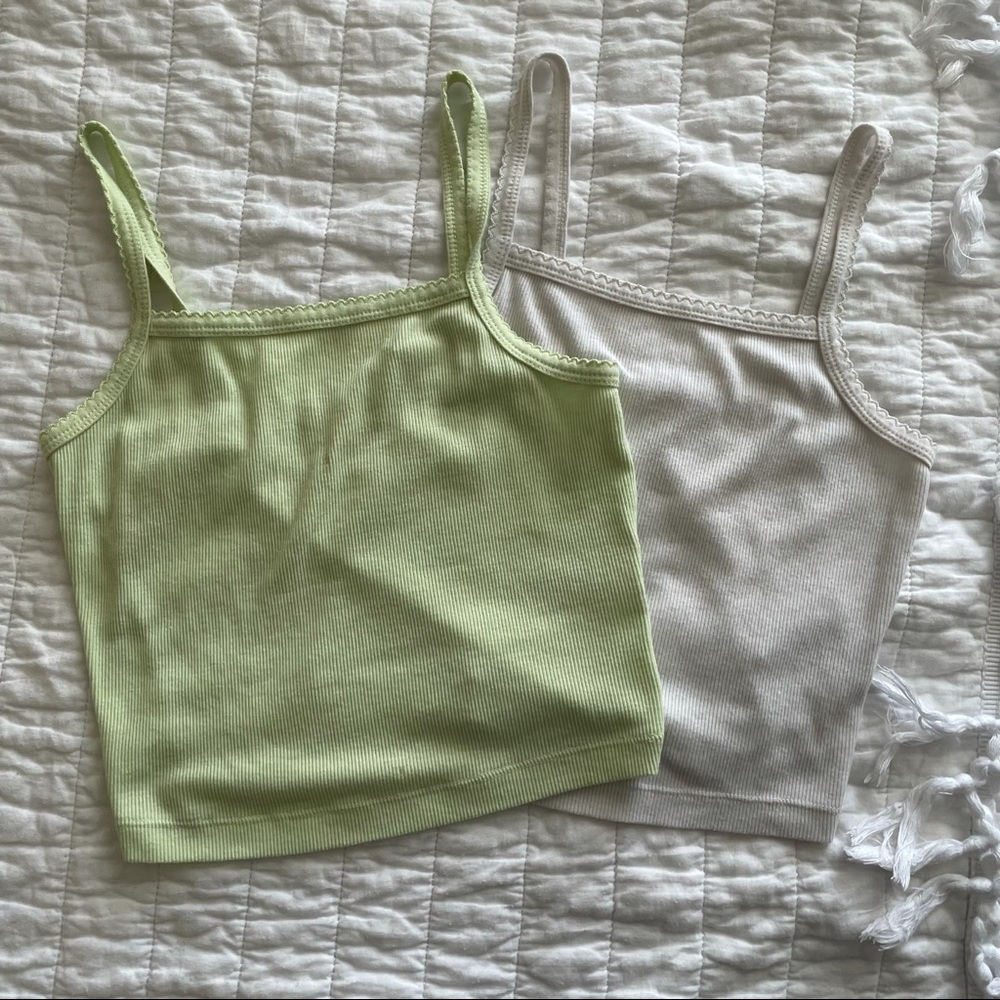 white cropped tank top